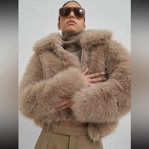 The Frankie Shop - Sabrina Faux Fur Jacket - Mocha